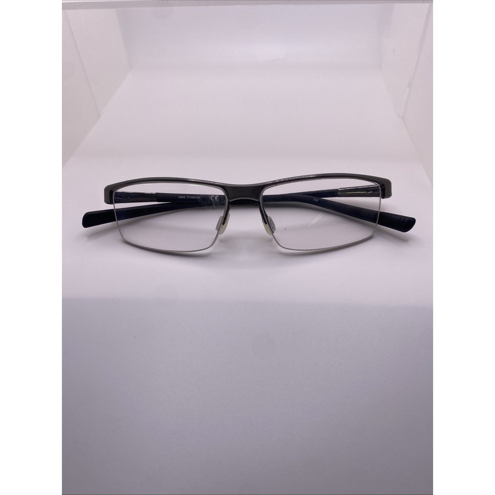 Nike Eyeglasses FRAME ONLY 6050 Half Rim 55-14-145 Black 890 - Picture 16 of 16